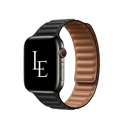 Billede af Apple Watch (38/40/SE/41mm) - L'Empiri&trade; Magnetisk Læder Rem - Sort