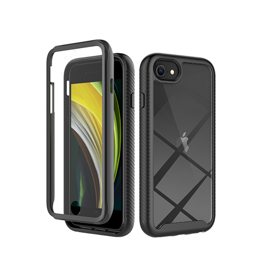 Billede af iPhone 7/8/SE(2020/2022) - DELUXE&trade; Armor Safe Grip FULL COVER - Sort