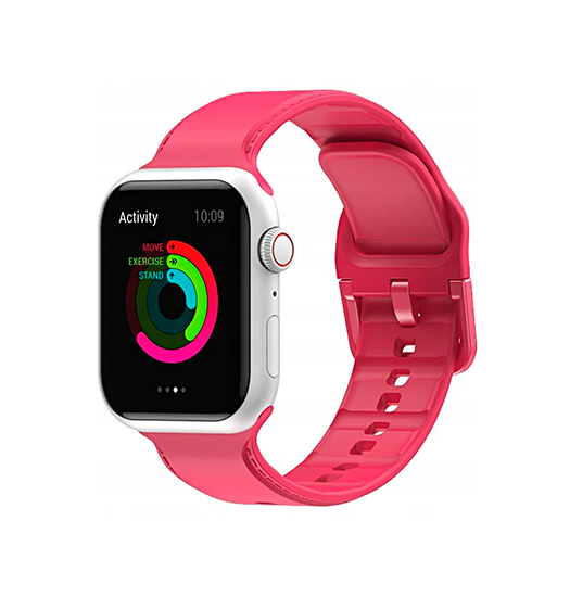 Se Apple Watch (38/40/SE/41mm) - CANDY&trade; Silikone Sportsrem - Rød hos DeluxeCovers