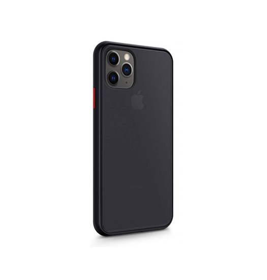 Billede af iPhone 12 Pro Max - DELUXE&trade; Simple Silikone Cover - Sort/Gennemsigtig