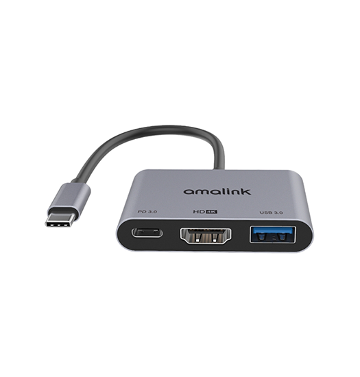Se ANTEN&trade; | Adapter USB-C til USB-A / USB-C / HDMI 4K HD - Grå hos DeluxeCovers