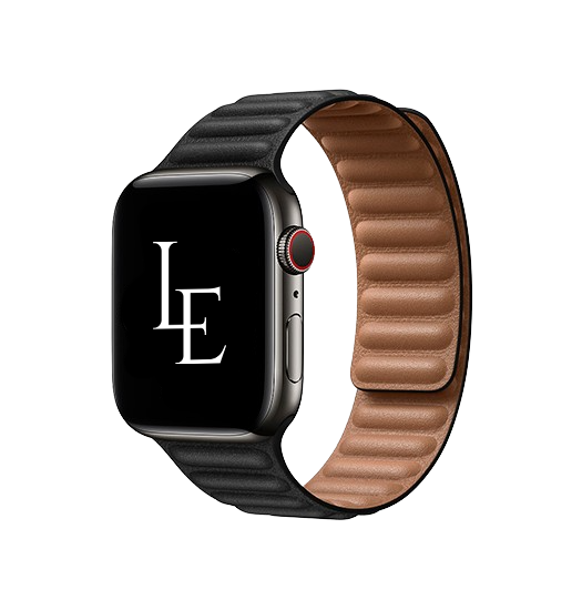 Se Apple Watch (42/44/SE/45mm & Ultra) - L'Empiri&trade; Magnetisk Læder Rem - Sort hos DeluxeCovers