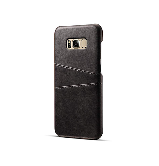 Billede af Samsung Galaxy S8 - NX Design Læder Bagcover - Sort