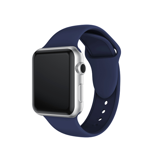 Billede af Apple Watch (42/44/SE/45mm & Ultra) - PRO+ Silikone Sportsrem - Navy blå