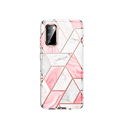 Billede af Samsung S20 - UNIQ&trade; Marble Silikone Cover - Rose Pearl