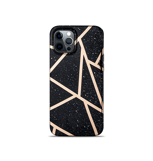 Billede af iPhone 11 Pro - DELUXE&trade; Marble Silikone Cover - Black Stone