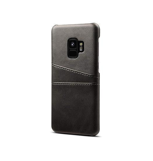 Billede af Samsung Galaxy S9 - NX Design Læder Bagcover - Sort