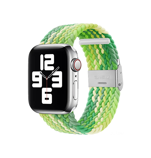 Se Apple Watch (38/40/SE/41mm) - Deluxe&trade; Woven Flettet Loop Rem - Grøn hos DeluxeCovers