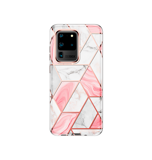 Billede af Samsung S20 Ultra - UNIQ&trade; Marble Silikone Cover - Rose Pearl