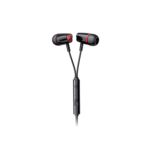 Se JOYROOM&trade; - Sound In-Ear Høretelefoner Med Mikrofon - Sort/Rød hos DeluxeCovers