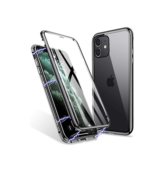 Se iPhone 11 - MagGuard&trade; 360 Magnetisk Cover M. Hærdet glas hos DeluxeCovers