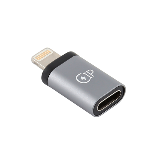 Lightning til USB-C Hun - Adapter - Grå