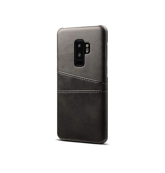 Billede af Samsung Galaxy S9+ (Plus) - NX Design Læder Bagcover - Sort