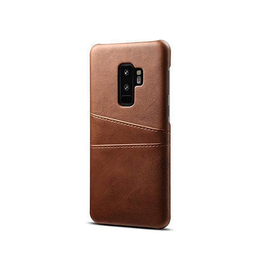 Billede af Samsung Galaxy S9+ (Plus) - NX Design Læder Bagcover - Brun