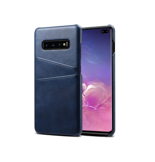 Billede af Samsung Galaxy S10 - NX Design Læder Bagcover - Blå