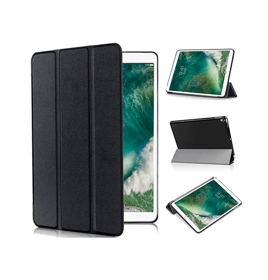 Billede af iPad 6 - 9.7" - NX Design&trade; Smart Trifold Læder Cover - Sort