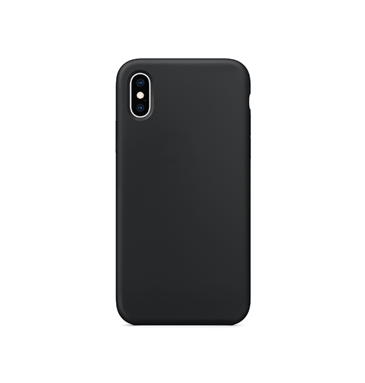 Se iPhone XS Max - Deluxe&trade; Soft Touch Silikone Cover - Sort hos DeluxeCovers