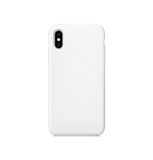 Billede af iPhone X/Xs - Deluxe&trade; Soft Touch Silikone Cover - Hvid/Gennemsigtig