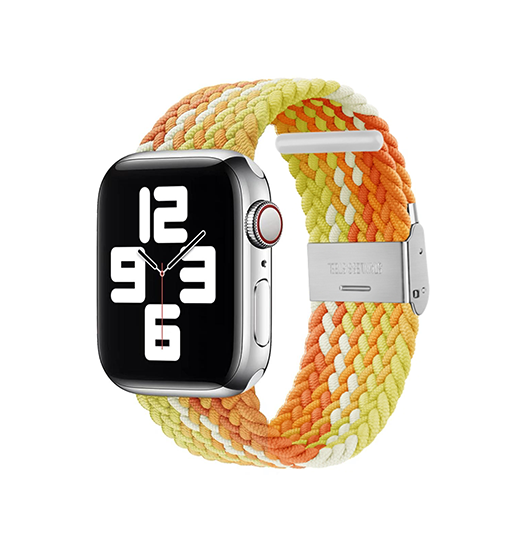 Se Apple Watch (38/40/SE/41mm) - Deluxe&trade; Woven Flettet Loop Rem - Gul hos DeluxeCovers