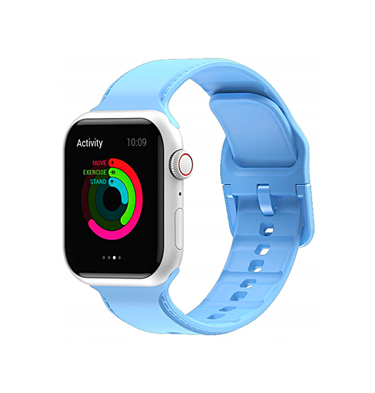 Billede af Apple Watch (38/40/SE/41mm) - CANDY&trade; Silikone Sportsrem - Blå