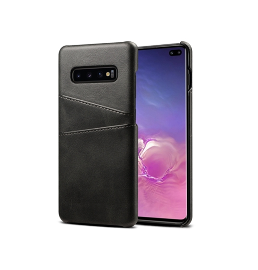 Se Samsung Galaxy S10 - NX Design Læder Bagcover - Sort hos DeluxeCovers