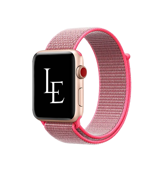 Billede af Apple Watch (38/40/SE/41mm) - L'Empiri&trade; Nylon Velcro Rem - Rød