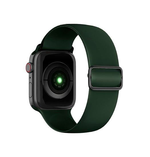 Billede af Apple Watch (42/44/SE/45mm & Ultra) - ACTIVE&trade; Silikone Sportsrem - Mørkegrøn