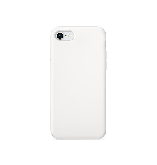 Billede af iPhone 7/8/SE(2020/2022) - Deluxe&trade; Soft Touch Silikone Cover - Hvid/Gennemsigtig