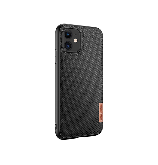 Billede af iPhone 12 Mini - DUX DUCIS® Luxe Cover - Tekstil Design - Sort