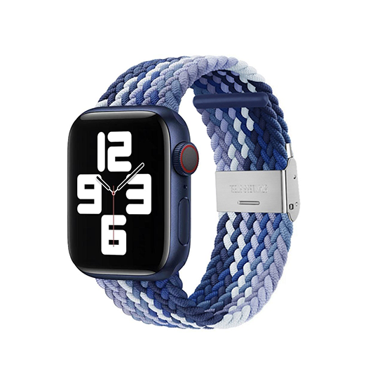Se Apple Watch (38/40/SE/41mm) - Deluxe&trade; Woven Flettet Loop Rem - Blå hos DeluxeCovers