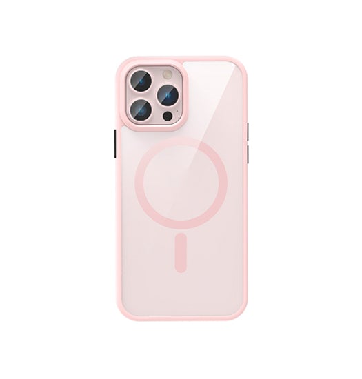 Se iPhone 13 Pro Max - NX&trade; Magnetisk Silikone Cover M. MagSafe - Rosegold/Pink hos DeluxeCovers
