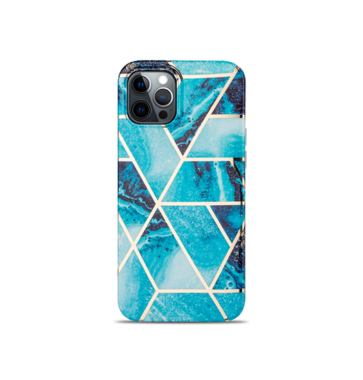 Se iPhone 12 Pro Max - DELUXE&trade; Marble Silikone Cover - Ocean hos DeluxeCovers