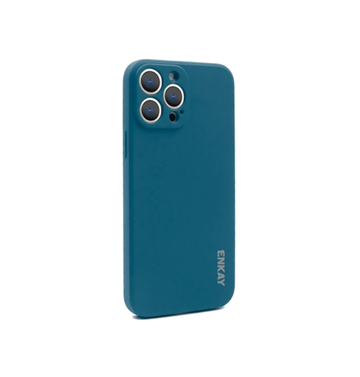 Se iPhone 13 Pro Max - ENKAY&trade; Smooth Silikone Cover - Navy hos DeluxeCovers