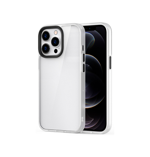 Se iPhone 13 Pro Max - DELUXE&trade; Hybrid Silikone Cover - Hvid hos DeluxeCovers