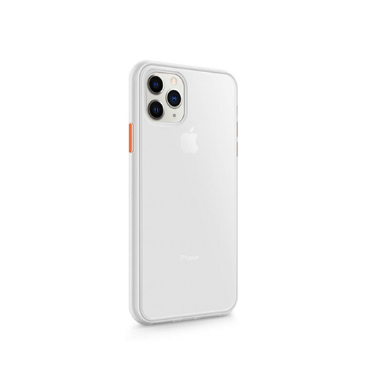 Billede af iPhone 12 Pro Max - DELUXE&trade; Simple Silikone Cover - Hvid/Gennemsigtig