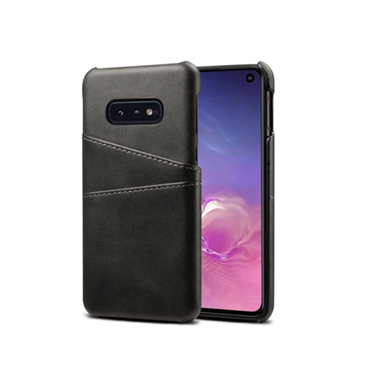 Billede af Samsung Galaxy S10e - NX Design Læder Bagcover - Sort