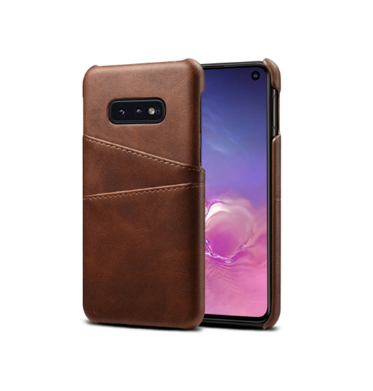 Billede af Samsung Galaxy S10e - NX Design Læder Bagcover - Brun