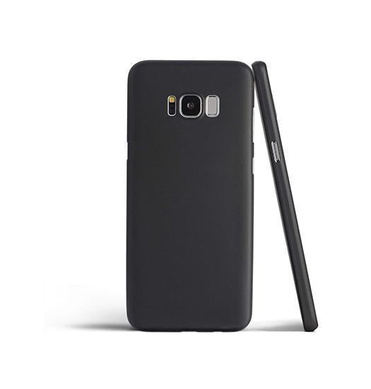 Se Samsung Galaxy S8+ (Plus) - Ultratynd Matte Series Cover V.2.0 - Sort/Gennemsigtig hos DeluxeCovers