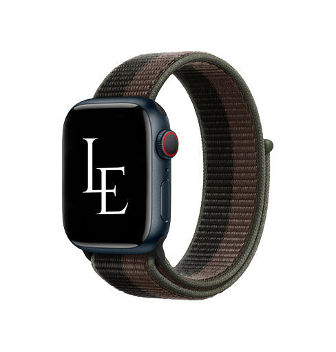 Billede af Apple Watch (38/40/SE/41mm) - L'Empiri&trade; Sport+ Nylon Velcro Rem - Sort/Brun