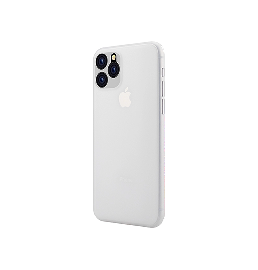 Se iPhone 11 Pro Max - Ultratynd Matte Series Cover V.2.0 - Hvid/Klar hos DeluxeCovers