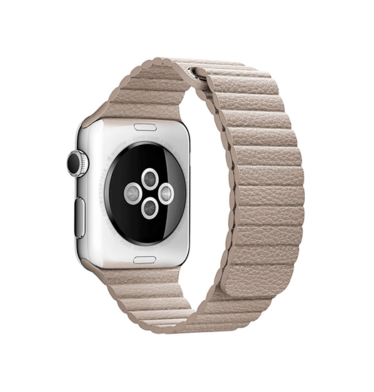 Billede af Apple Watch (38/40/SE/41mm) - Valence&trade; Loop Læder Rem - Beige