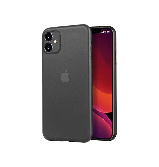 Se iPhone 11 - Ultratynd Matte Series Cover V.2.0 - Sort hos DeluxeCovers