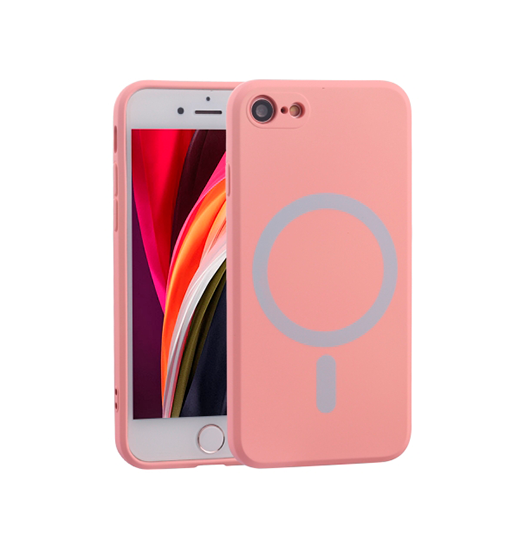 Se iPhone 7/8/SE(2020/2022) - Magnetisk Silikone Cover M. MagSafe - Rose hos DeluxeCovers