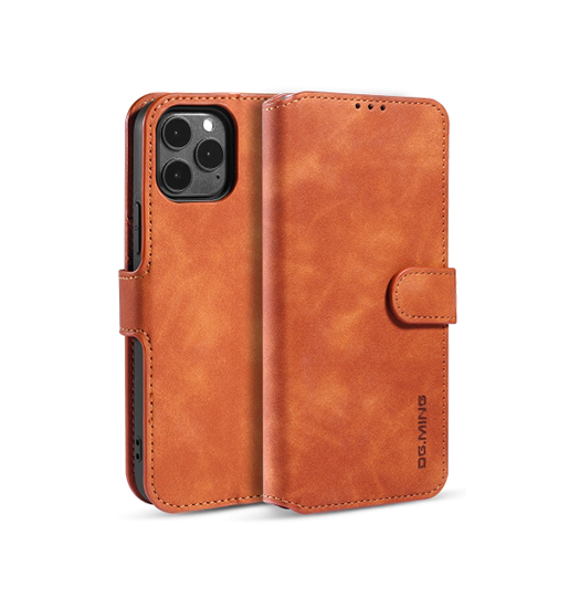 Billede af iPhone 12 Pro Max - DG.MING&trade; Classical Læder Etui / Taske M. Pung - Brun