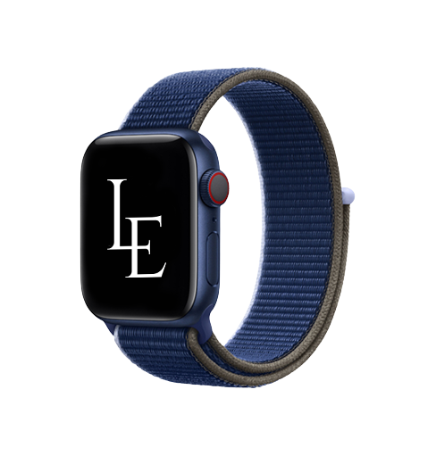 Billede af Apple Watch (38/40/SE/41mm) - L'Empiri&trade; Sport+ Nylon Velcro Rem - Navy