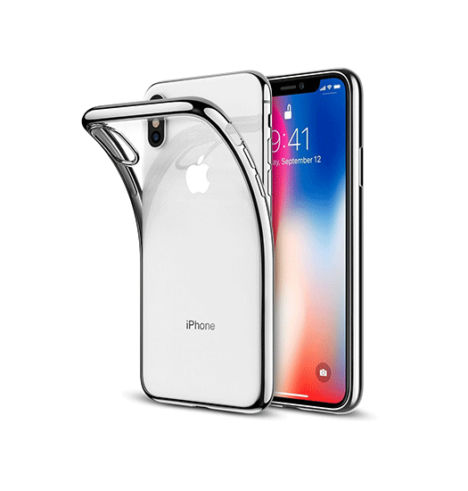 Billede af iPhone XS Max - Deluxe&trade; Frame Silikone Cover - Sølv