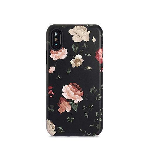 Billede af iPhone XS Max - Verdenatura Floral Flower Cover - Dark Rose