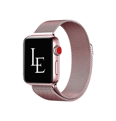 Se Apple Watch (38-40MM) - Milanese Rustfri Rem - Rosa hos DeluxeCovers