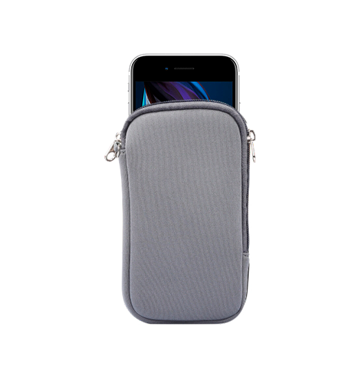 Se Samsung Galaxy S9 - Simple Nylon Sleeve Etui M. Lynlås - Grå hos DeluxeCovers