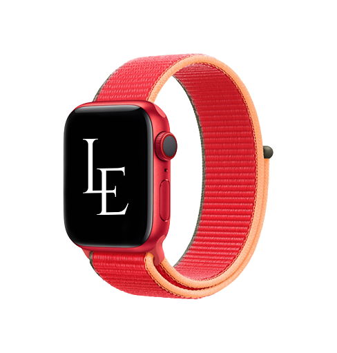 Se Apple Watch (38/40/SE/41mm) - L'Empiri&trade; Sport+ Nylon Velcro Rem - Rød hos DeluxeCovers